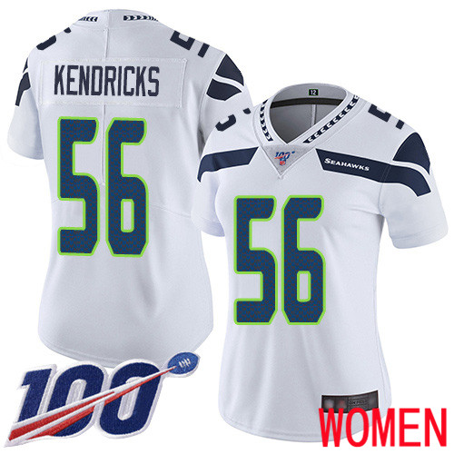 Seattle Seahawks Limited White Women Mychal Kendricks Road Jersey NFL Football #56 100th Season Vapor Untouchable